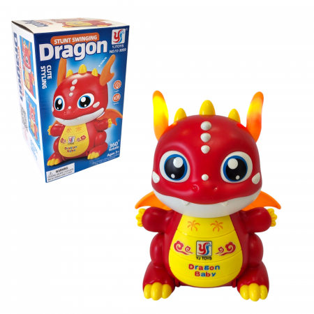 Jucarie draguta Dragon, lumineaza, merge, canta se rotește [2]
