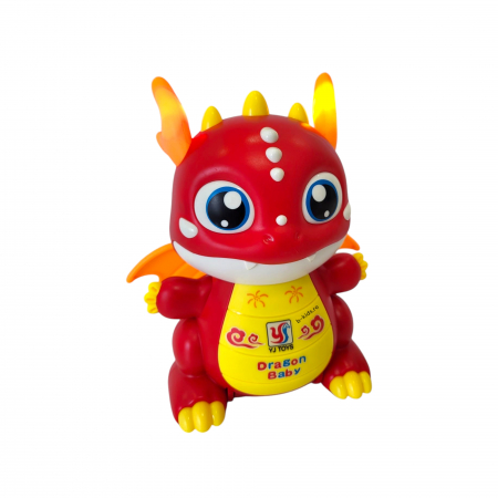 Jucarie draguta Dragon, lumineaza, merge, canta se rotește [4]