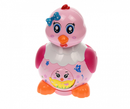 Jucarie gaina care face oua, roz [1]