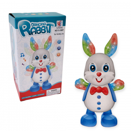 Articole bebelusi - Jucarie Iepure Dansatoar, Dancing Rabbit, lumineaza, danseaza, canta.