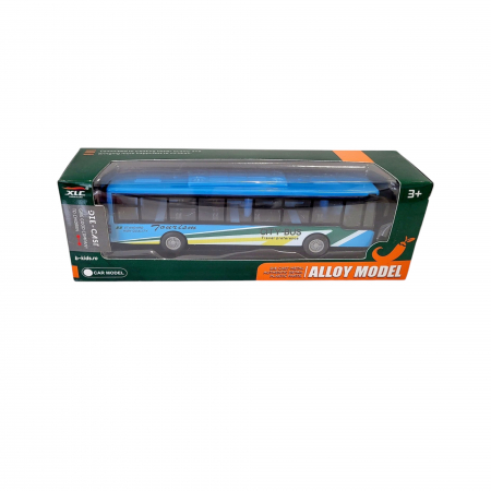 Jucarie masinuta autobuz din metal, 15 cm [6]