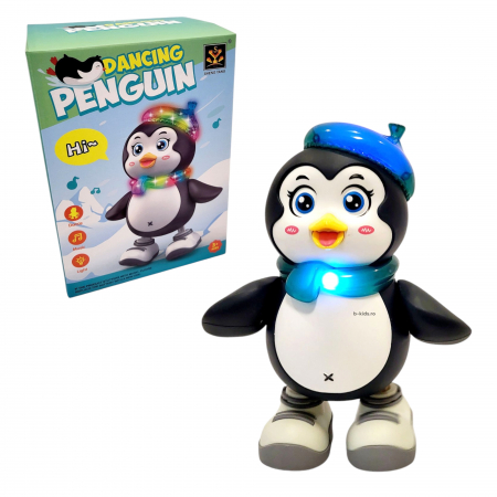 Articole bebelusi - Jucarie Pinguin Dansatoar, Dancing Penguin, lumineaza, danseaza, canta.