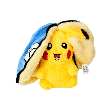 Plusuri - Jucarie Pokemon de plus 2 in 1, se transforma in bila, albastra 20 cm