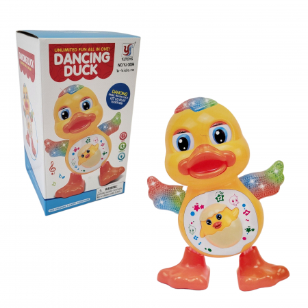 Articole bebelusi - Jucarie Rata Dansatoare, Dancing Duck, lumineaza, danseaza, canta.