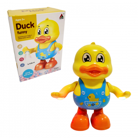 Articole bebelusi - Jucarie Ratusca dansatoare cu lumini, Duck Funny