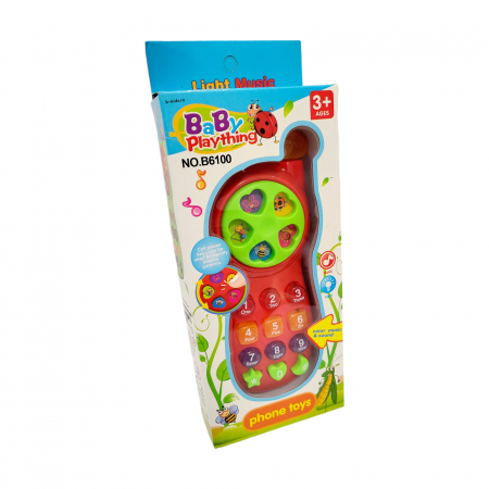 Articole bebelusi - Jucarie Telefon mobil - Baby, cu 12 Melodii si Taste Luminoase