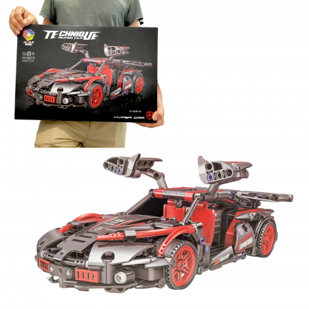 Lego/jocuri constructii - Set contructie tip Lego mare - Techniqee - Hyper Car, 525 piese