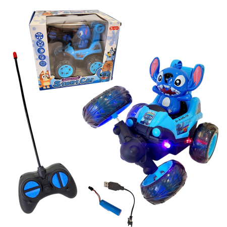 Masinute telecomanda - Mașinuță Crazy Stitch – Rotatii 360° și Lumini cu acumulator