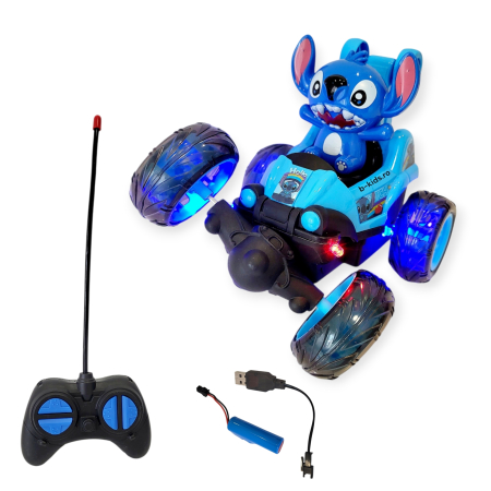 Mașinuță Crazy Stitch – Rotatii 360° și Lumini cu acumulator [3]