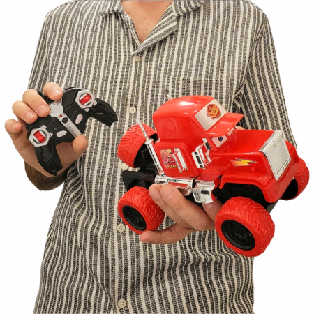 Masinuta de jucarie cu telecomanda, Fulger - McQueen, camion tip Off Road Vehicle, Cars, Rosie [8]