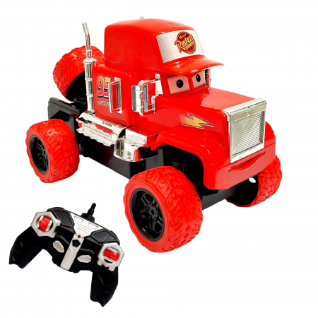 Masinuta de jucarie cu telecomanda, Fulger - McQueen, camion tip Off Road Vehicle, Cars, Rosie [5]