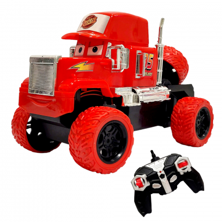 Masinuta de jucarie cu telecomanda, Fulger - McQueen, camion tip Off Road Vehicle, Cars, Rosie [2]