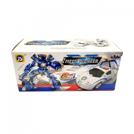 Masina Politie Transformers in robot, cu sunete si lumini, 2 in 1 [4]
