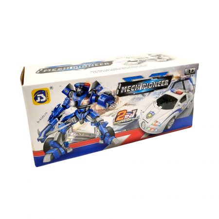 Masina Politie Transformers in robot, cu sunete si lumini, 2 in 1 [1]