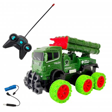 Masinute telecomanda - Masinuta armata cu telecomanda si acumulator, Military Truck