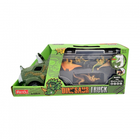 Seturi - Masinuta in forma de dinozaur cu 6 dinozauri mici. Dinosaur Truck