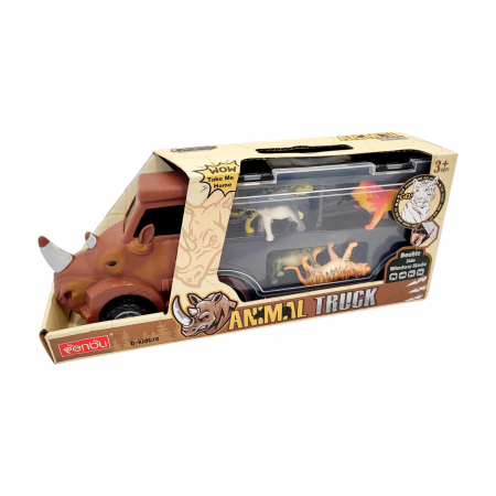 Seturi - Masinuta in forma de dinozaur cu 6 animalute mici. Animal Truck