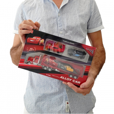 Set 3 masinute metalice - McQueen, Cars cu tir. [6]
