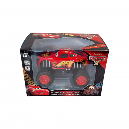 Masinuta metalica - McQueen, Cars, cu sunete si lumini, jeep, rosie [2]