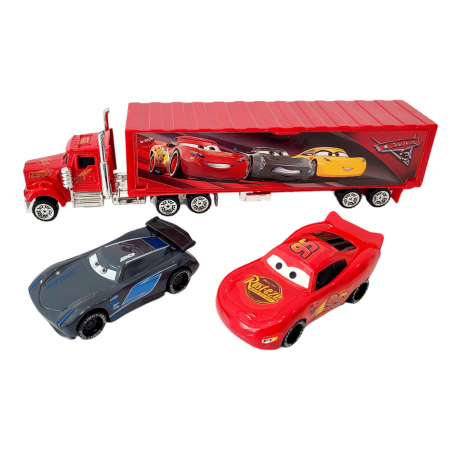 Set 3 masinute metalice - McQueen, Cars cu tir. [2]