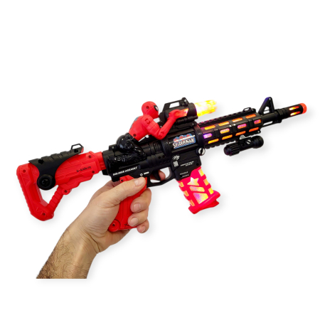 Mitraliera de jucarie  Spider-Man cu sunete si lumini pentru copii, 48 cm [1]
