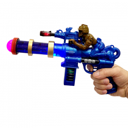 Pistol Mitraliera de jucarie cu sunete si lumini pentru copii, 30 cm [1]
