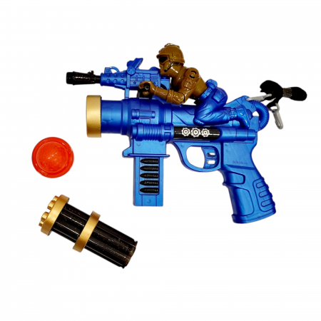 Pistol Mitraliera de jucarie cu sunete si lumini pentru copii, 30 cm [2]
