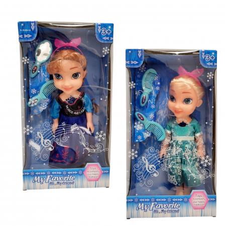 Noutati - Papusa mare Anna si Elsa, muzicale, cu lumina