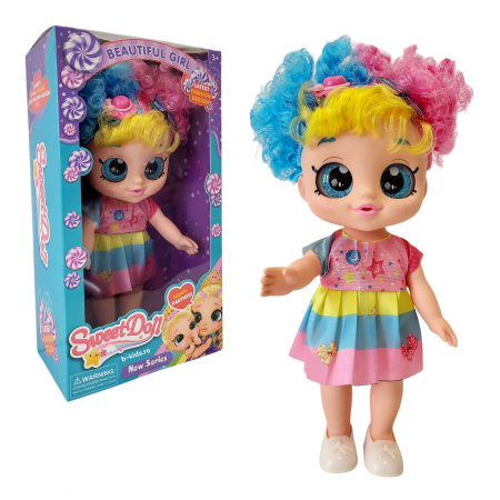 Pentru fetite - Papusa Sweet Doll - Fashion Design, frumos colorata cu ochii sclipitori