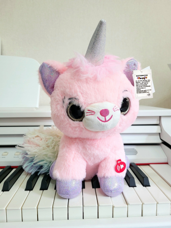 Pisicuta unicorn - WooWee, Ploosh Glowcorns, roz [2]