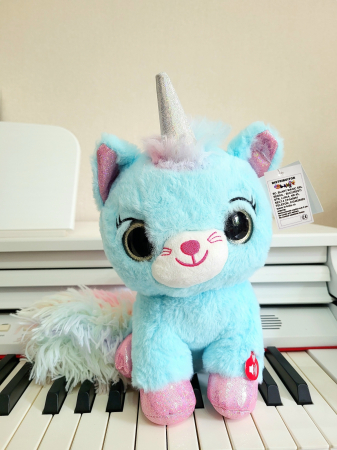 Pisicuta unicorn - WooWee, Ploosh Glowcorns, albastra [1]