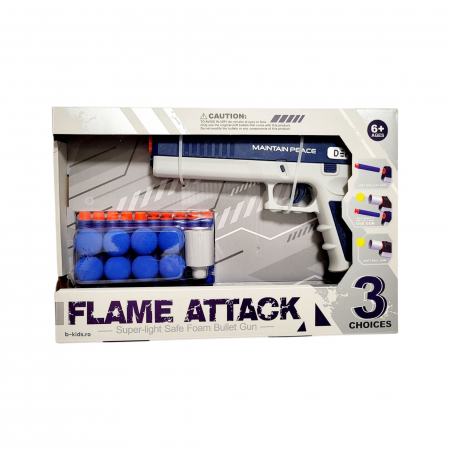 Pistol 2 în 1 de Jucărie – Model de Acțiune cu 18 Proiectile din Burete [1]