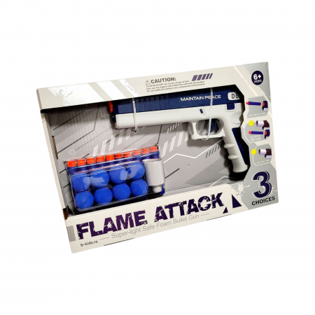 Pistol 2 în 1 de Jucărie – Model de Acțiune cu 18 Proiectile din Burete [3]