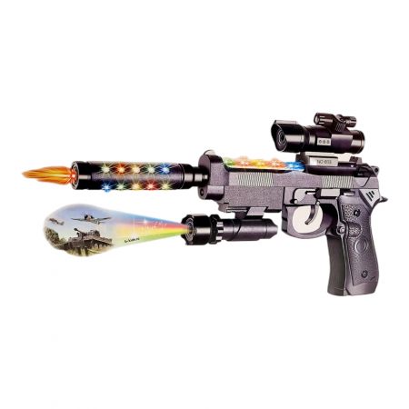 Pistol cu vibratii, lumini, sunete și proiectie , Shoot [3]
