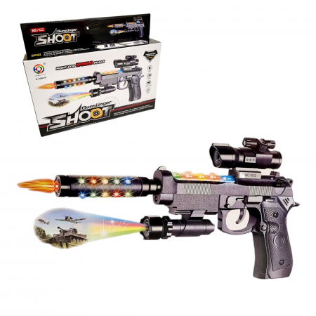Seturi arme - Pistol cu vibratii, lumini, sunete și proiectie , Shoot