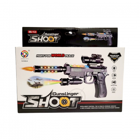 Pistol cu vibratii, lumini, sunete și proiectie , Shoot [4]