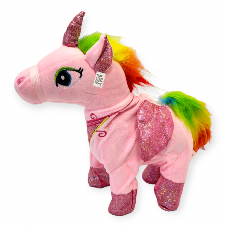 Ponei Unicorn cu telecomanda, coama curcubeu, canta,merge si lumineaza. [3]