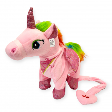 Ponei Unicorn cu telecomanda, coama curcubeu, canta,merge si lumineaza. [2]