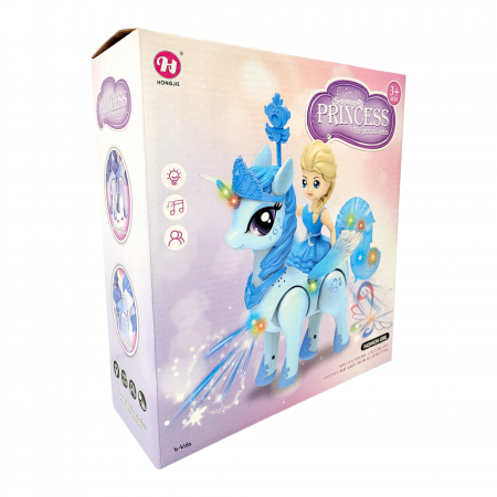 Ponei Unicorn Princess - cu senete si lumini. Roz [2]