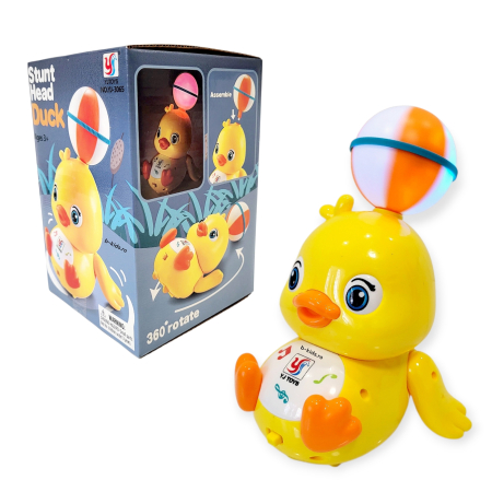 Jucarii - Rățușcă Acrobată "Stunt Head Duck" – Rotație 360° și Show de Lumini