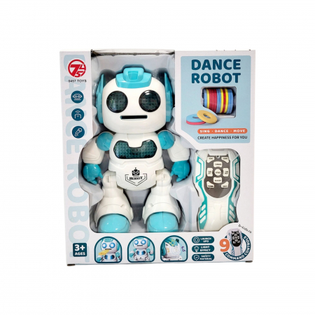 Pentru baieti - Robot dansator cu Telecomandă –  Cântă, Dansează și Lansează Discuri din Burete și 9 Funcții Interactive