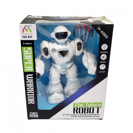 Robot Interactiv cu Lumină, Muzică și Proiectile cu Ventuză, Super Warrior [1]