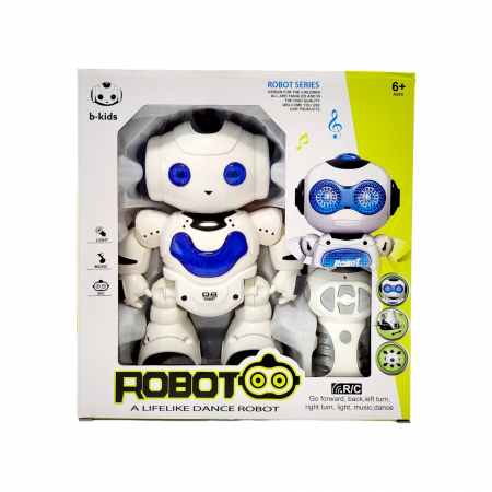 Roboti - Robot interactiv Q8 "Android" cu telecomanda, dansator.