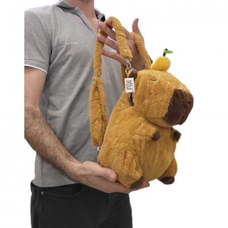 Rucsac de plus mare, Model Capybara, maro,  35 cm [3]