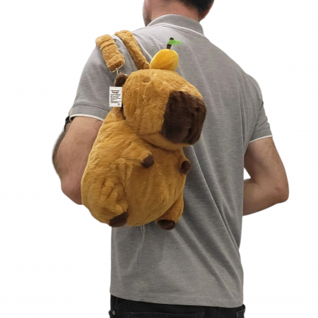 Rucsac de plus mare, Model Capybara, maro,  35 cm [5]