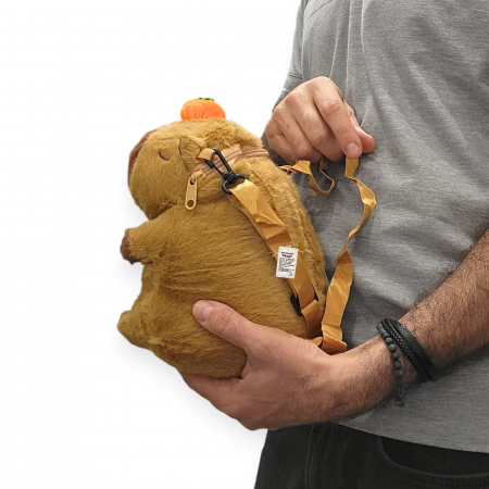 Rucsac de plus, Model Capybara, maro, 25 cm [2]