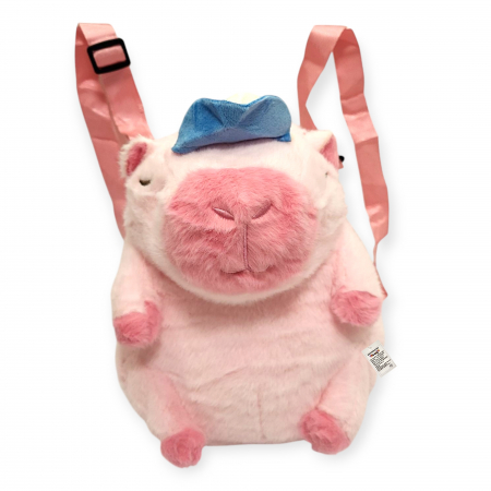 Rucsac de plus, Model Capybara, roz, 25 cm [1]