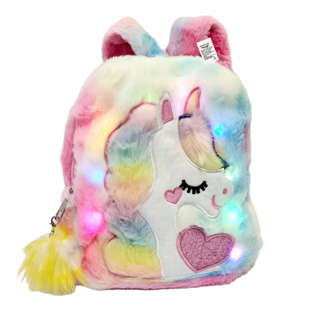 Rucsac din plus cu lumini, unicorn. [4]