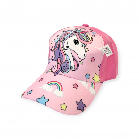 Haine - Sapcă pentru fete de vară, căluț unicorn, roz deschis