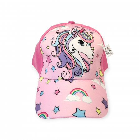 Sapcă pentru fete de vară, căluț unicorn, roz deschis [1]